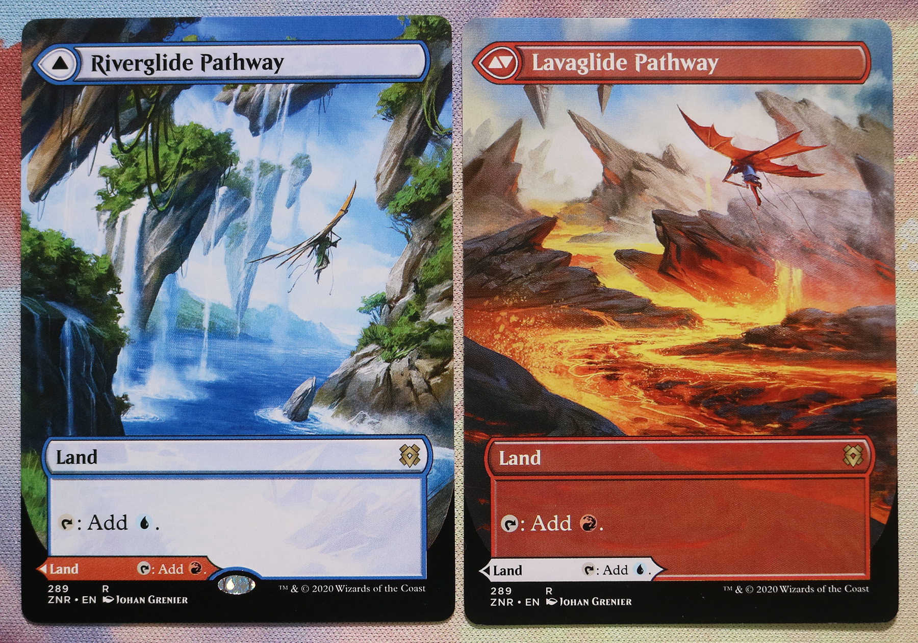 Riverglide Pathway / Lavaglide Pathway Zendikar Rising (ZNR) hologram