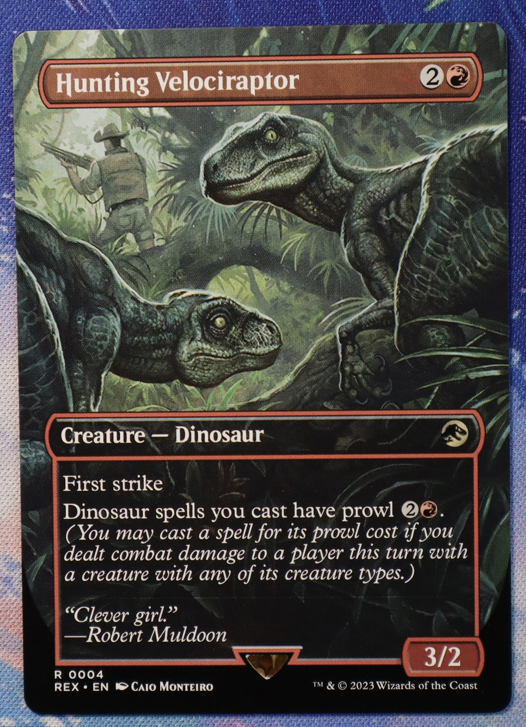 Hunting Velociraptor #4 Jurassic World Collection (REX) hologram