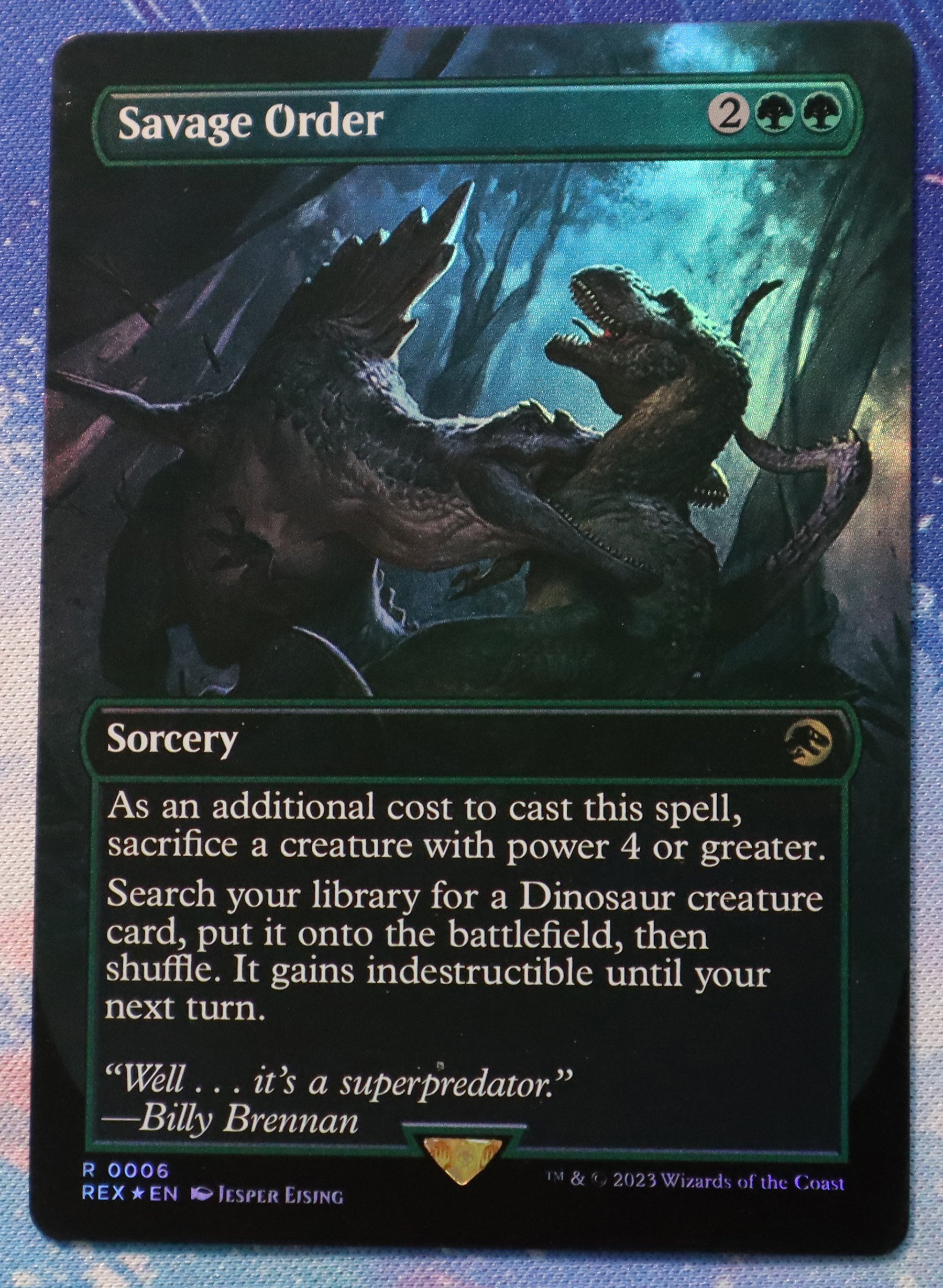 Savage Order #6 Jurassic World Collection (REX) foil