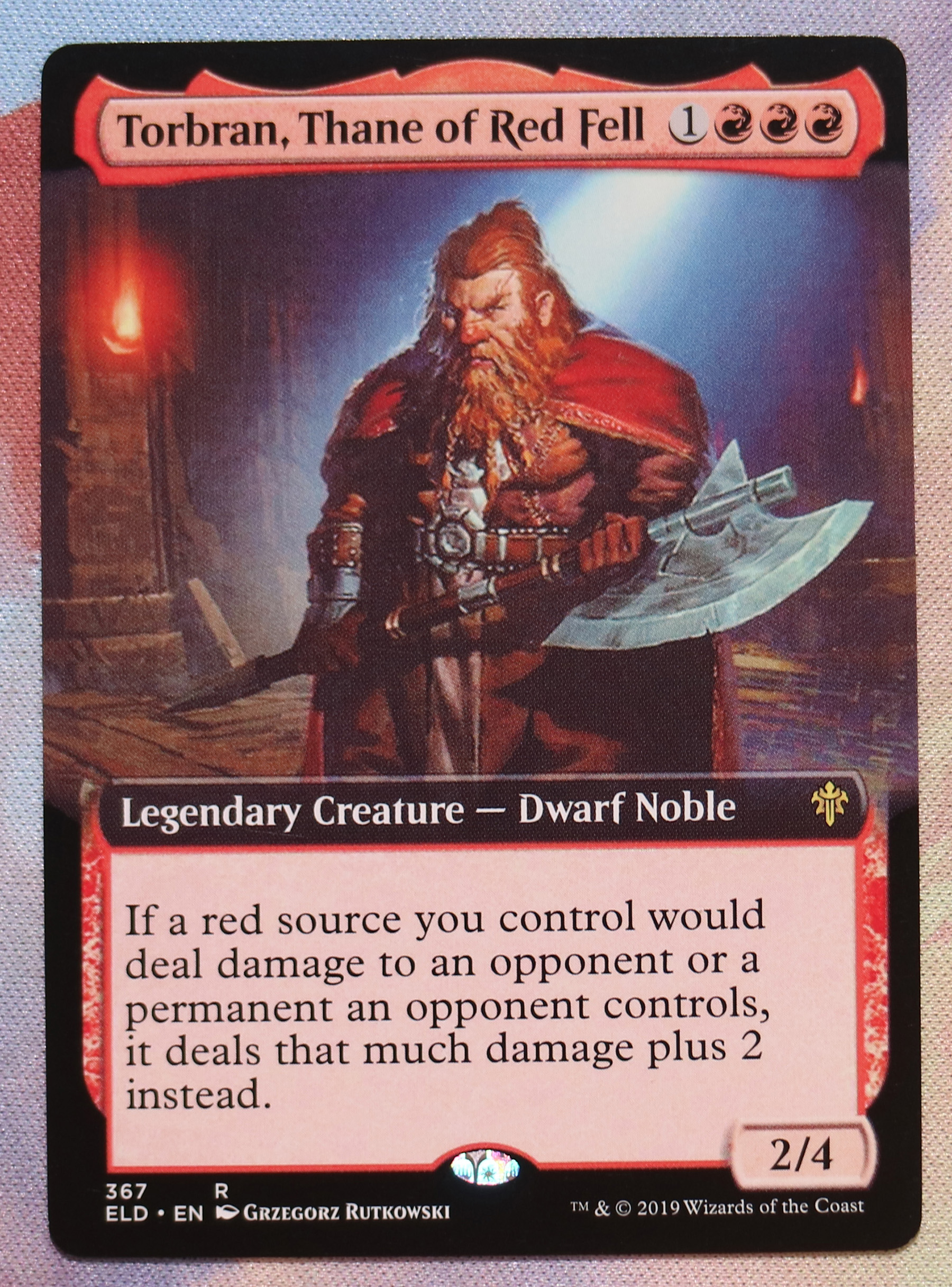 Torbran, Thane of Red Fell ELD Throne of Eldraine hologram