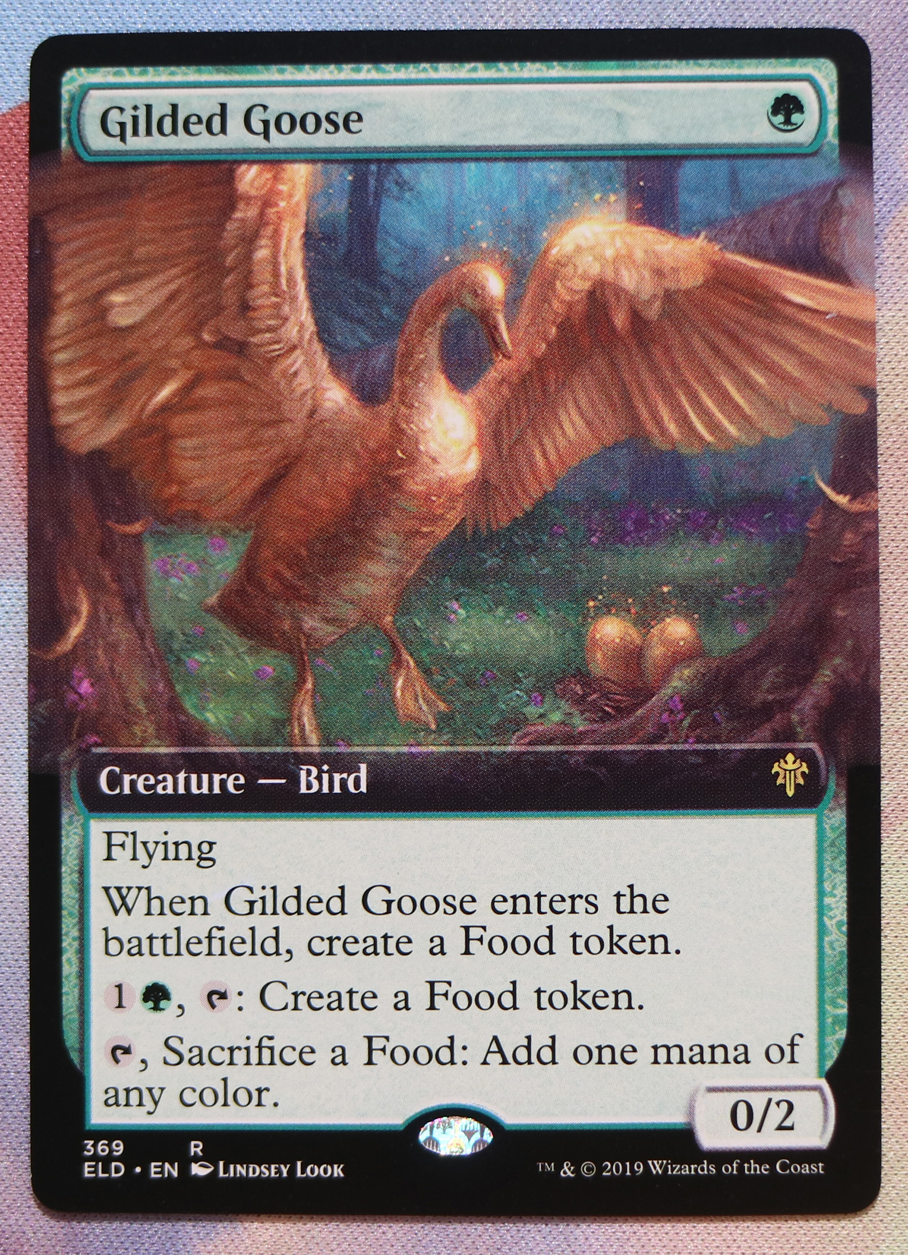 Gilded Goose ELD Throne of Eldraine hologram