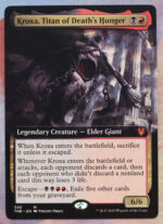 Kroxa, Titan of Death's Hunger extended art THB Theros beyond death hologram