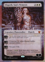 Elspeth, Sun's Nemesis extended art THB Theros beyond death hologram