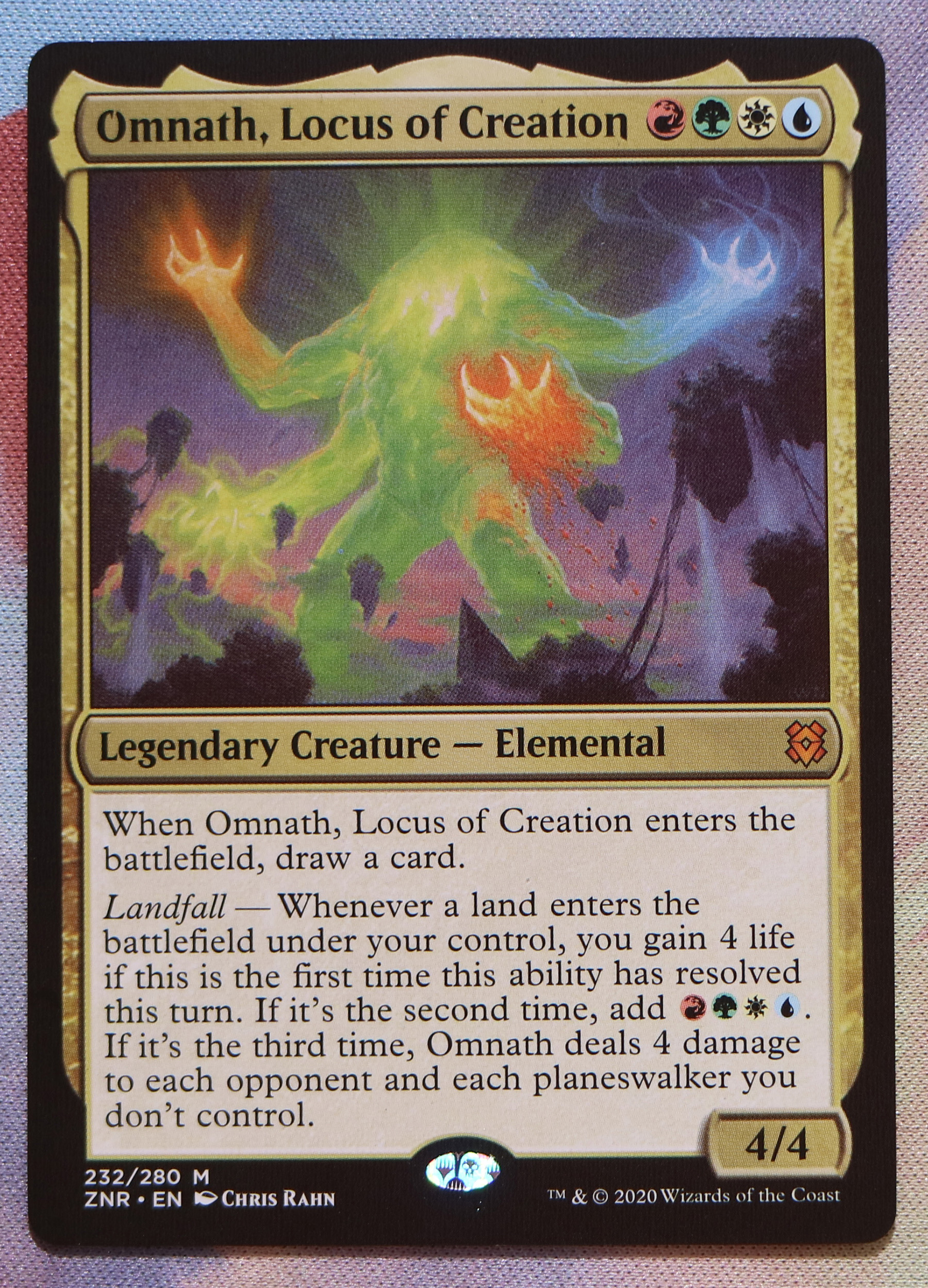 Omnath, Locus of Creation ZNR Zendikar Rising hologram