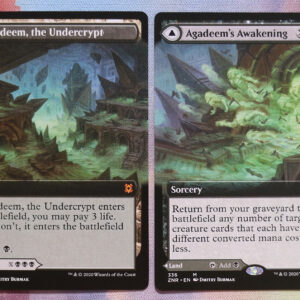 Agadeem's Awakening & Agadeem, the Undercrypt extended art ZNR Zendikar Rising hologram
