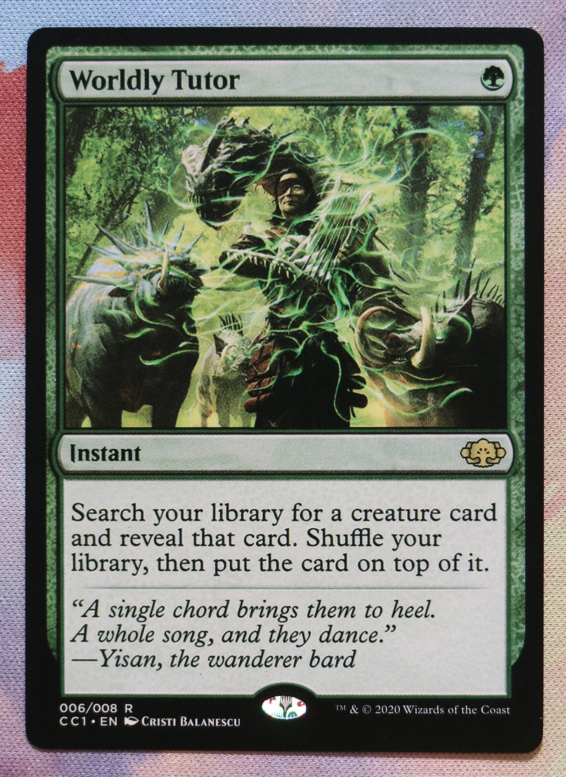 Worldly Tutor Commander Collection: Green (CC1) hologram