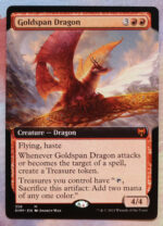 Goldspan Dragon extended art Kaldheim (KHM) hologram