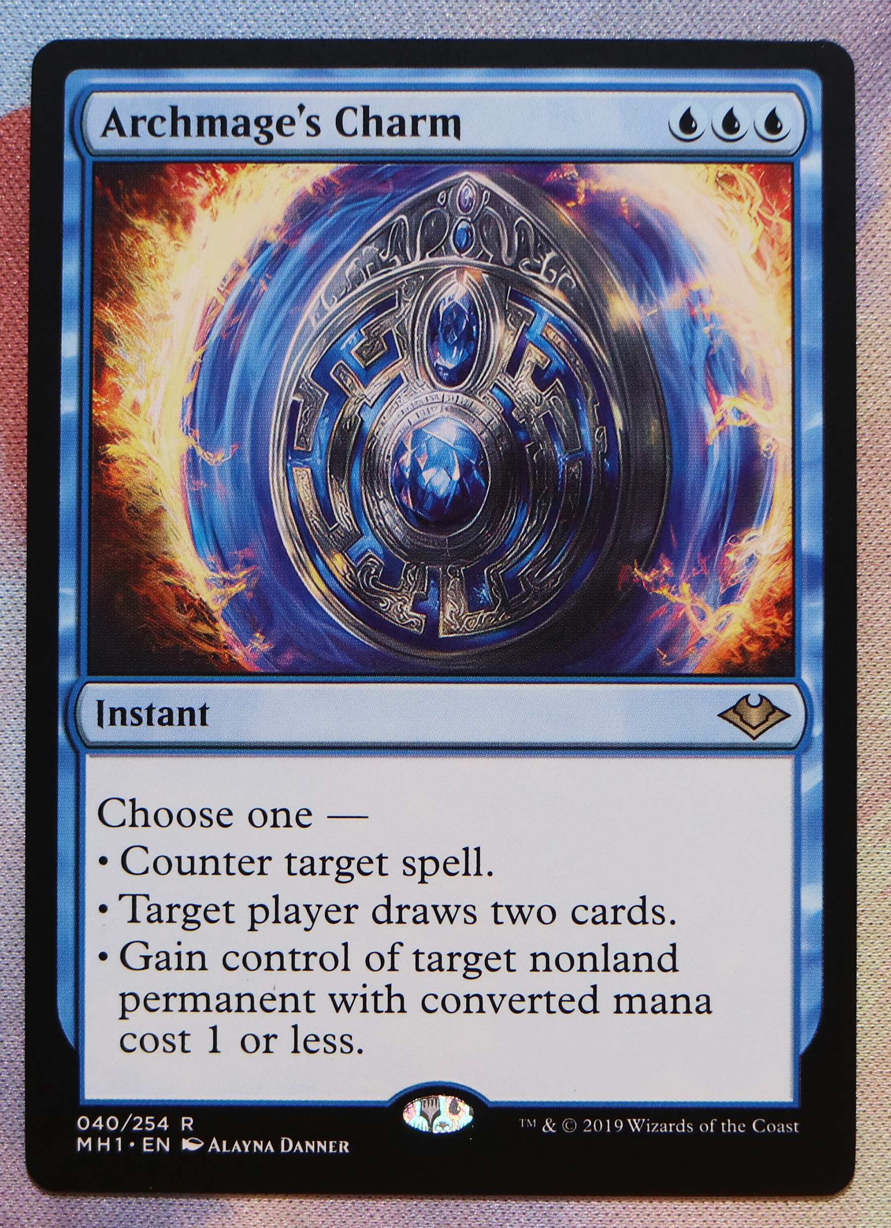 archmage's charm Modern Horizon MH1 hologram