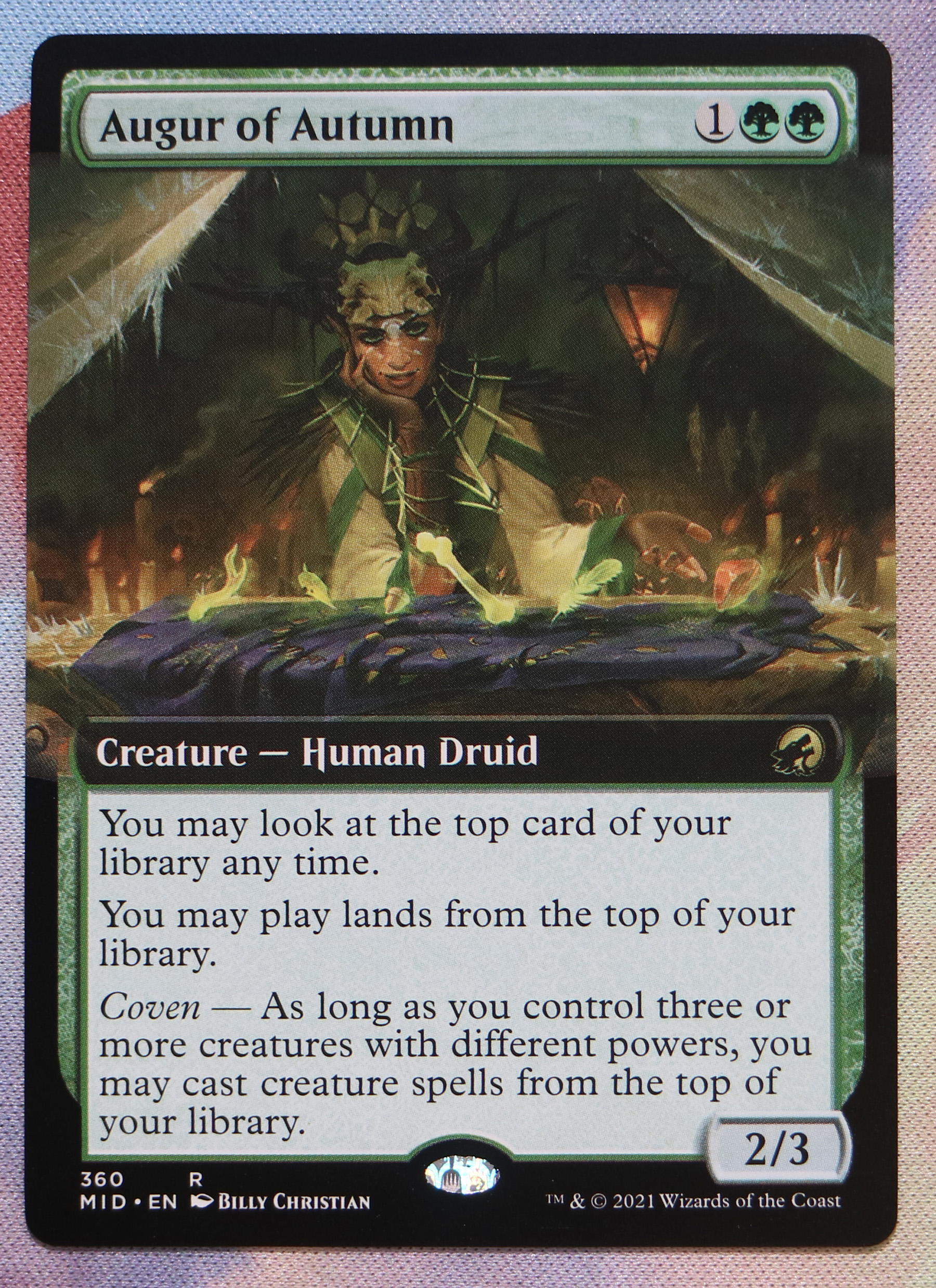 Augur of Autumn extend art Innistrad: Midnight Hunt (MID) hologram
