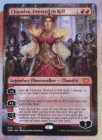 Chandra, Dressed to Kill extend art Innistrad: Crimson Vow (VOW) hologram
