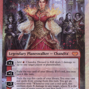 Chandra, Dressed to Kill extend art Innistrad: Crimson Vow (VOW) hologram