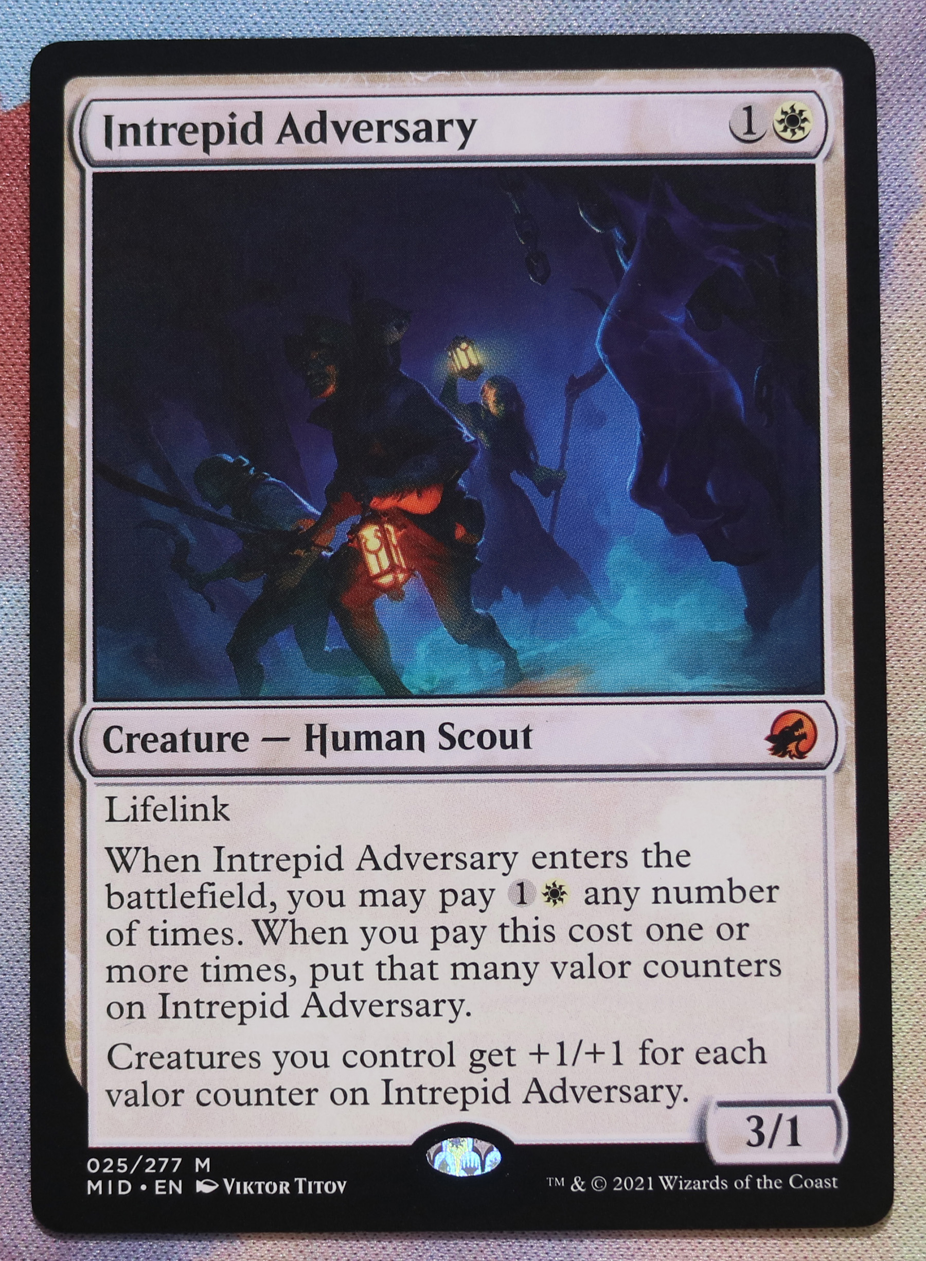 Intrepid Adversary basic art Innistrad: Midnight Hunt (MID) hologram