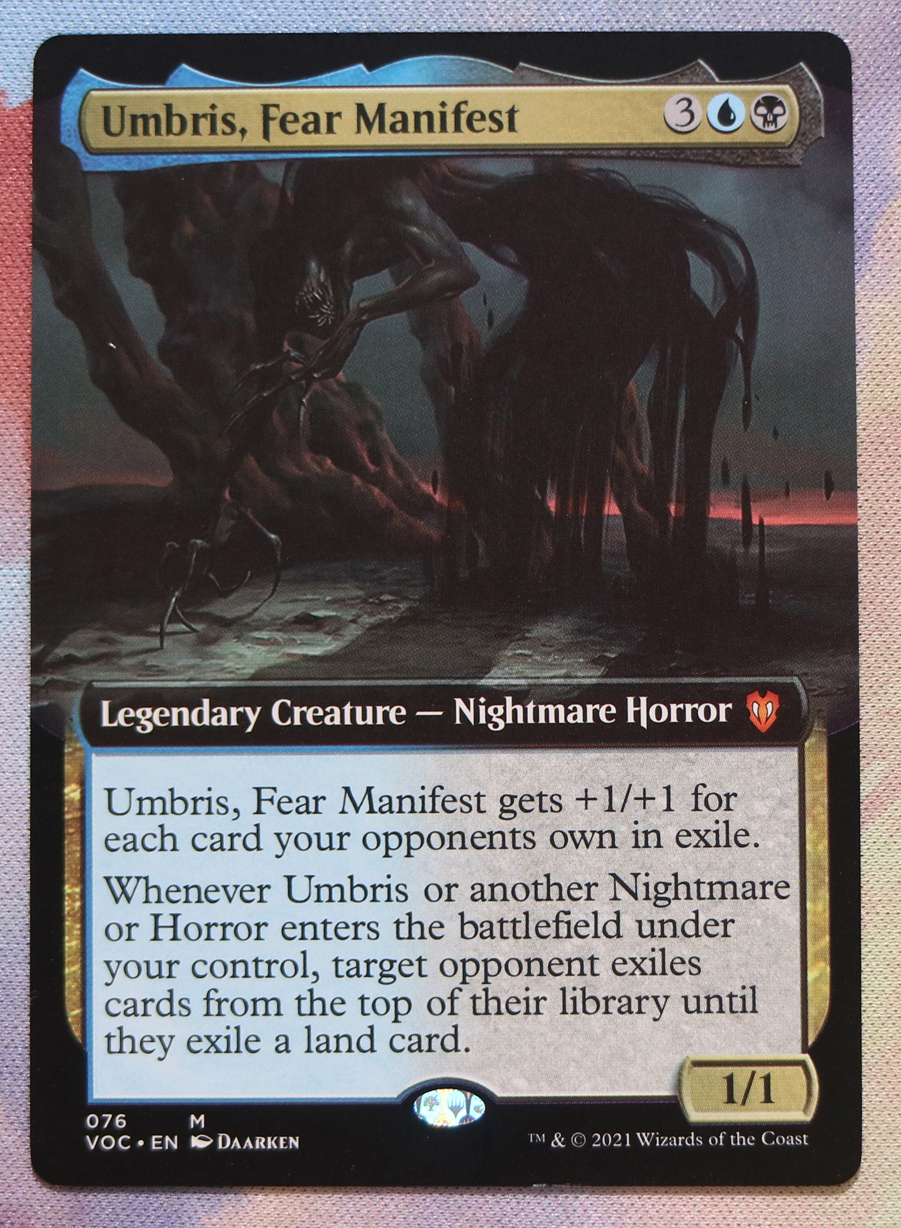 Umbris, Fear Manifest extend art Crimson Vow Commander (VOC) hologram
