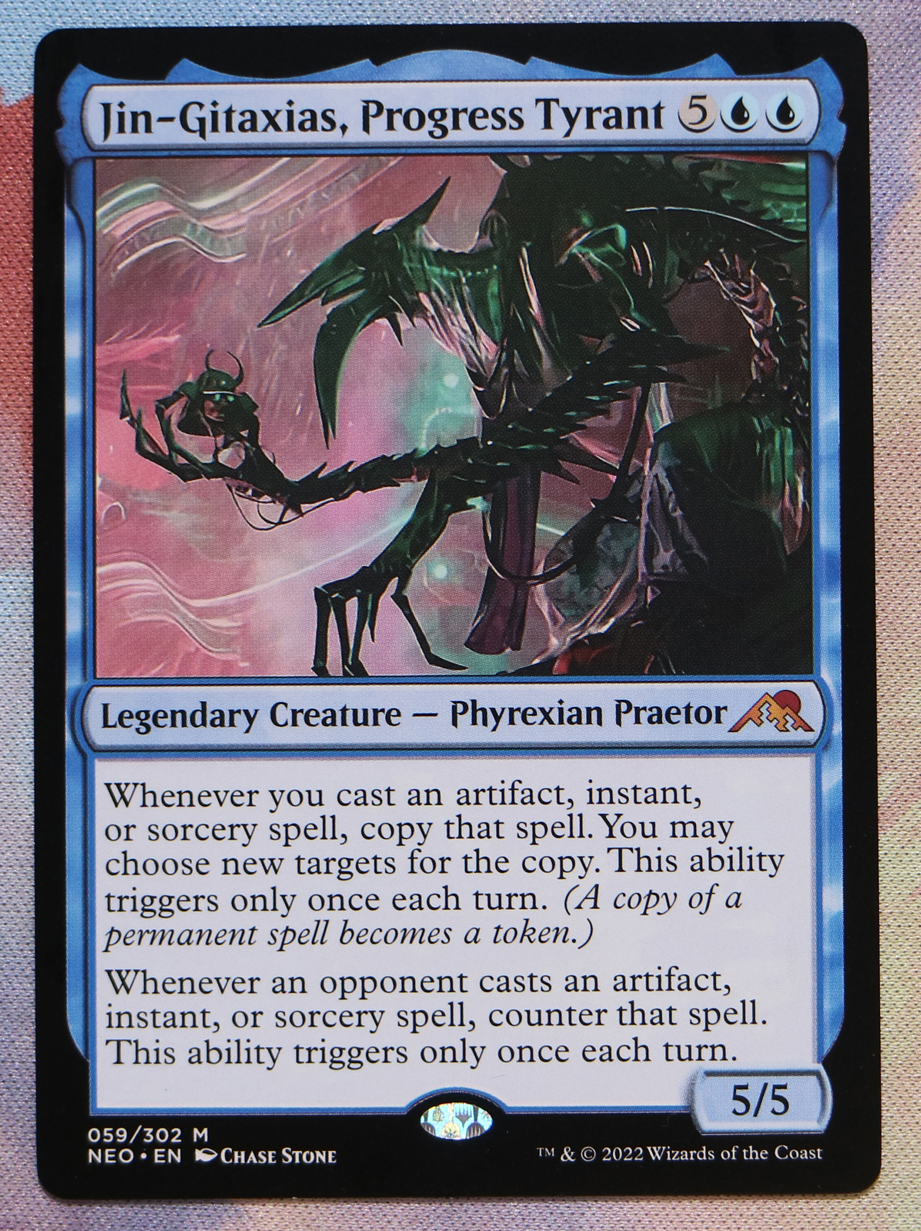 Jin-Gitaxias, Progress Tyrant #59 Kamigawa: Neon Dynasty (NEO) hologram