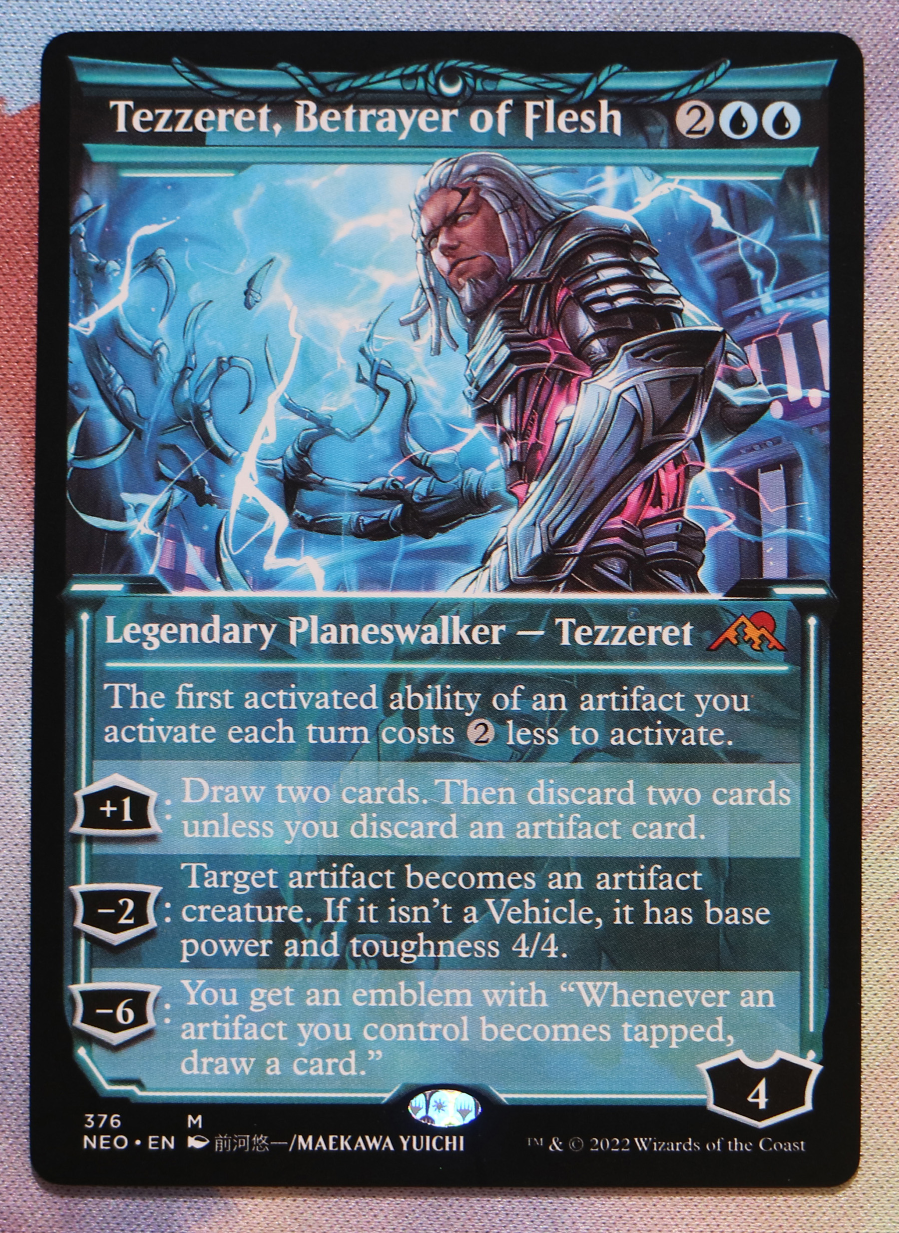 Tezzeret, Betrayer of Flesh #376 Kamigawa: Neon Dynasty (NEO) hologram