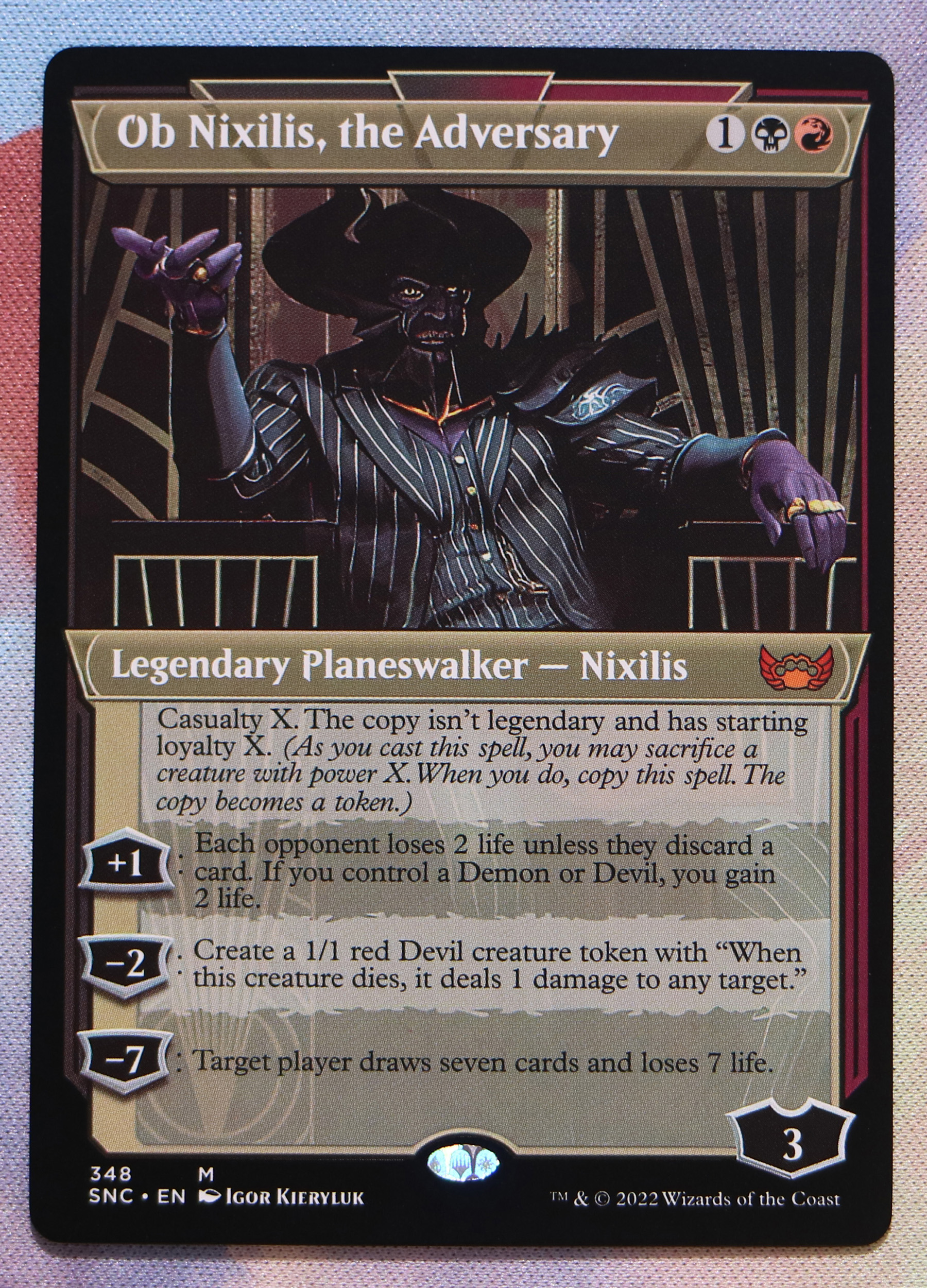 Ob Nixilis, the Adversary #348 Streets of New Capenna (SNC) hologram