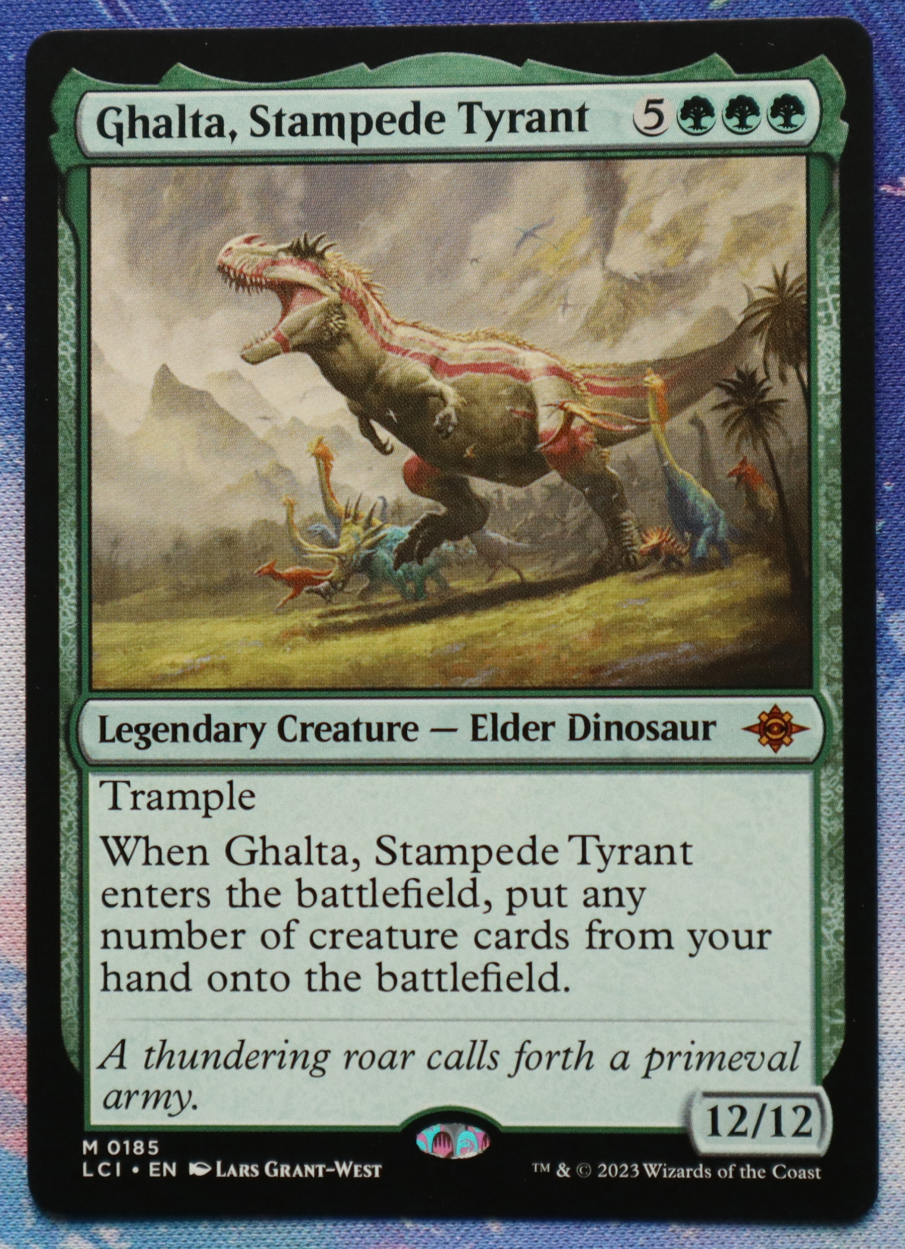 Ghalta, Stampede Tyrant #185 The Lost Caverns of Ixalan (LCI) hologram