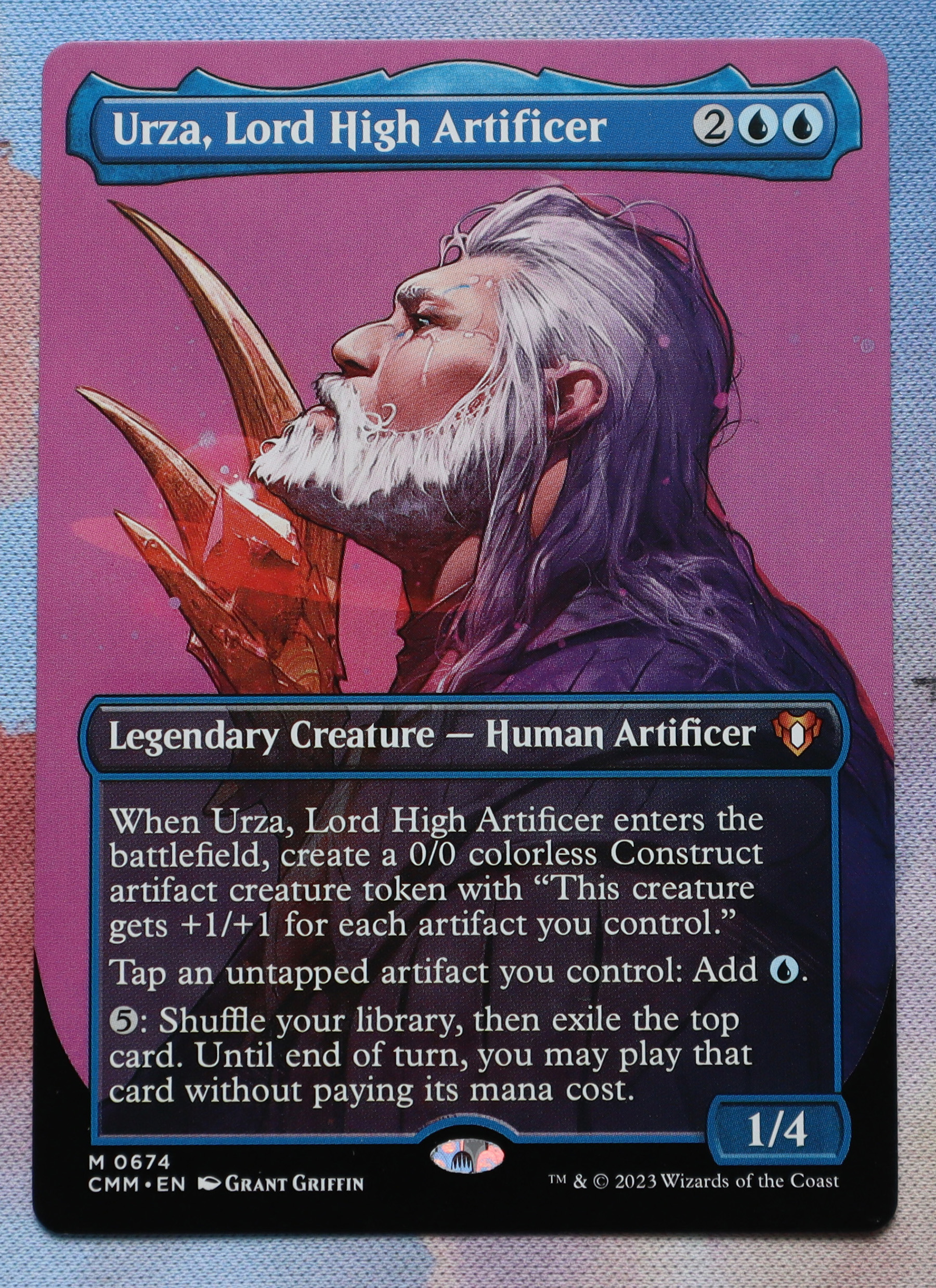 Urza, Lord High Artificer #674 Commander Masters (CMM) hologram