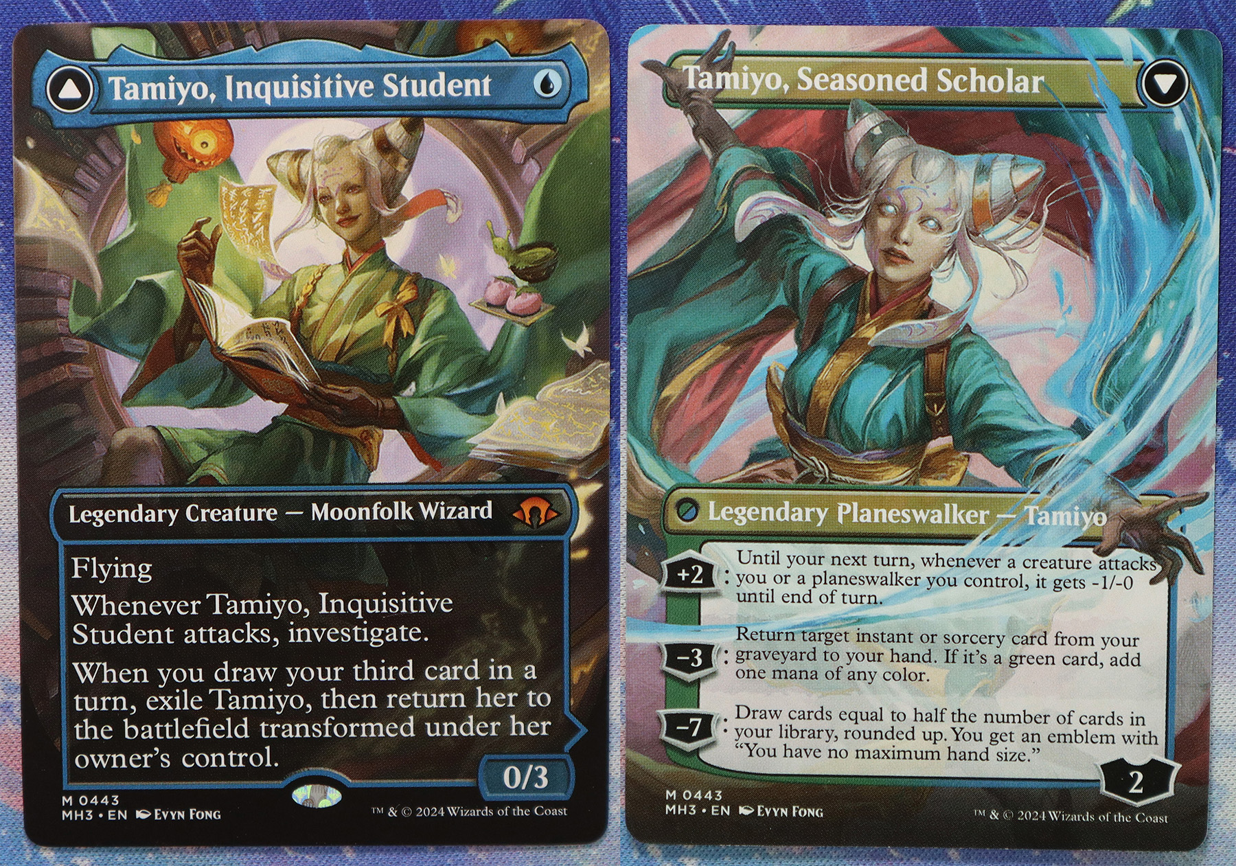 Tamiyo, Inquisitive Student / Tamiyo, Seasoned Scholar #443 Modern Horizons 3 (MH3) double hologram