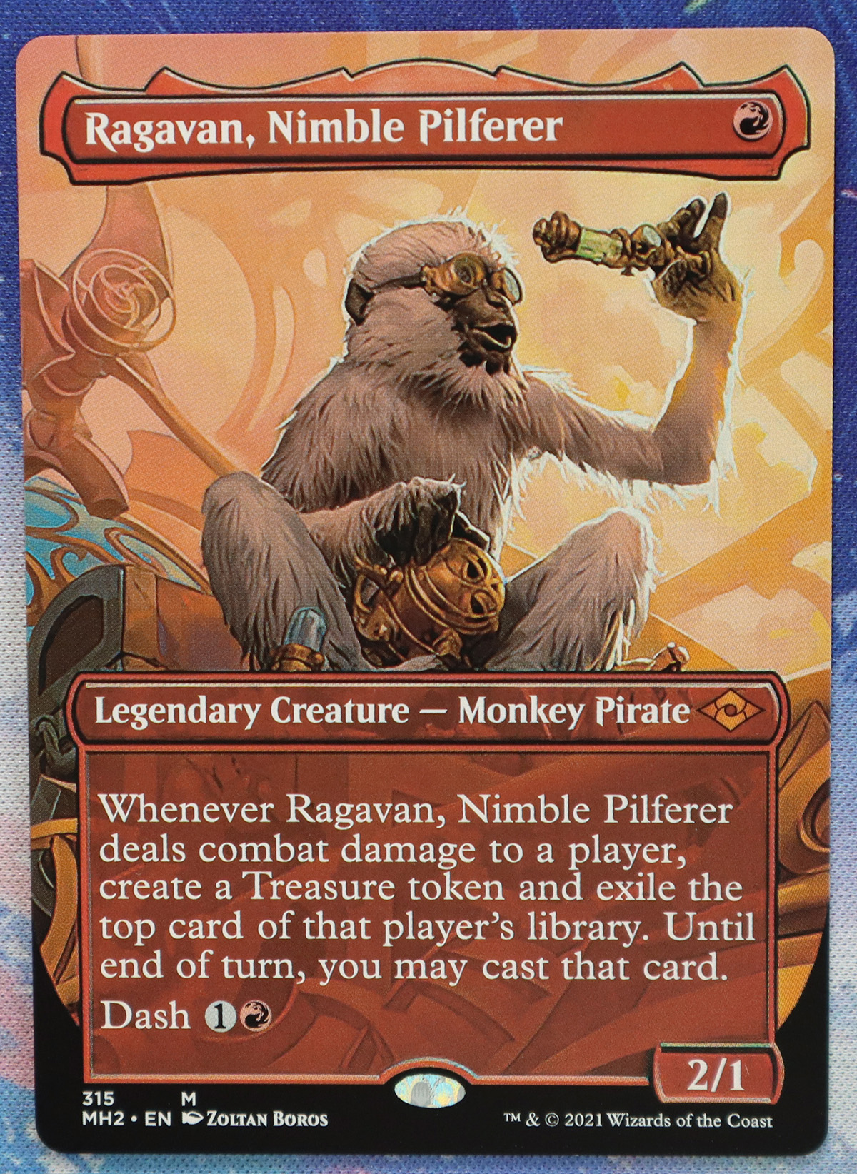 Ragavan, Nimble Pilferer extended art Modern Horizon 2 MH2 hologram