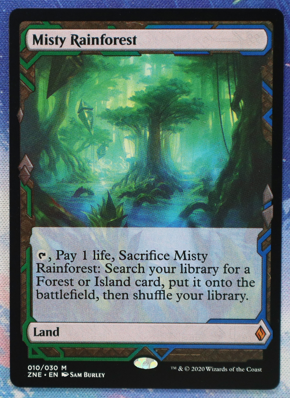 Misty Rainforest ZNE Zendikar Rising Expeditions hologram