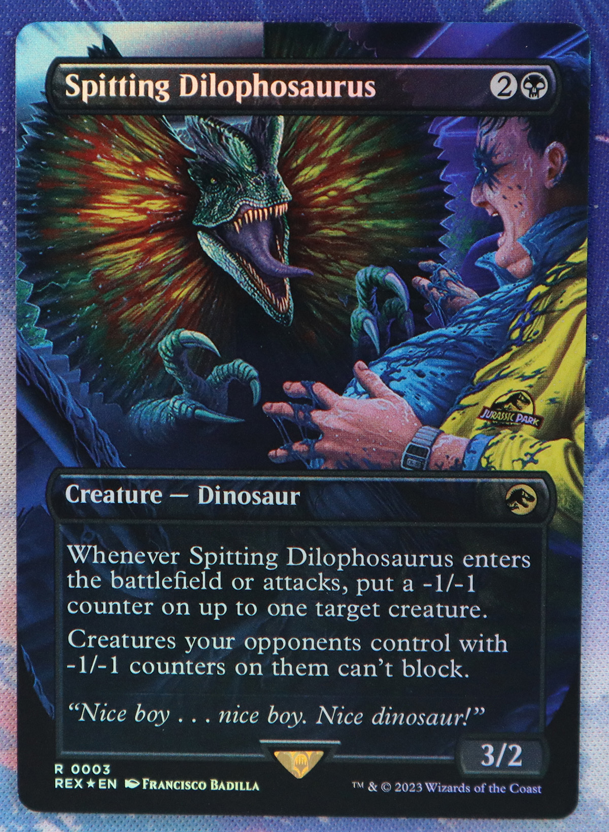 Spitting Dilophosaurus #3 REX foil