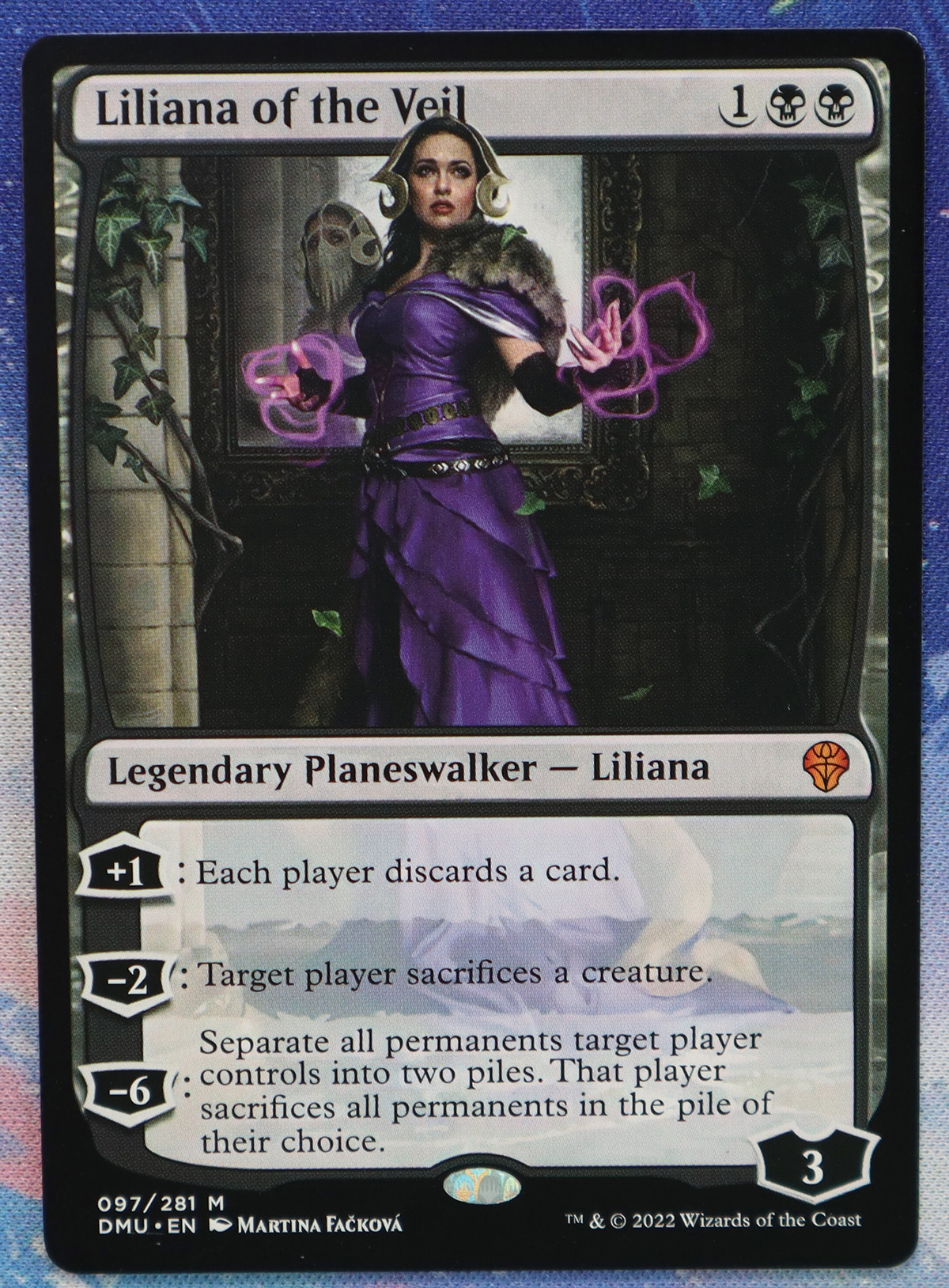 Liliana of the Veil #97 Dominaria United (DMU) hologram