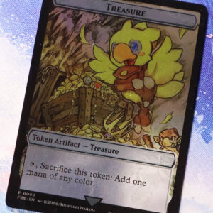 Treasure chocobo token metal cards