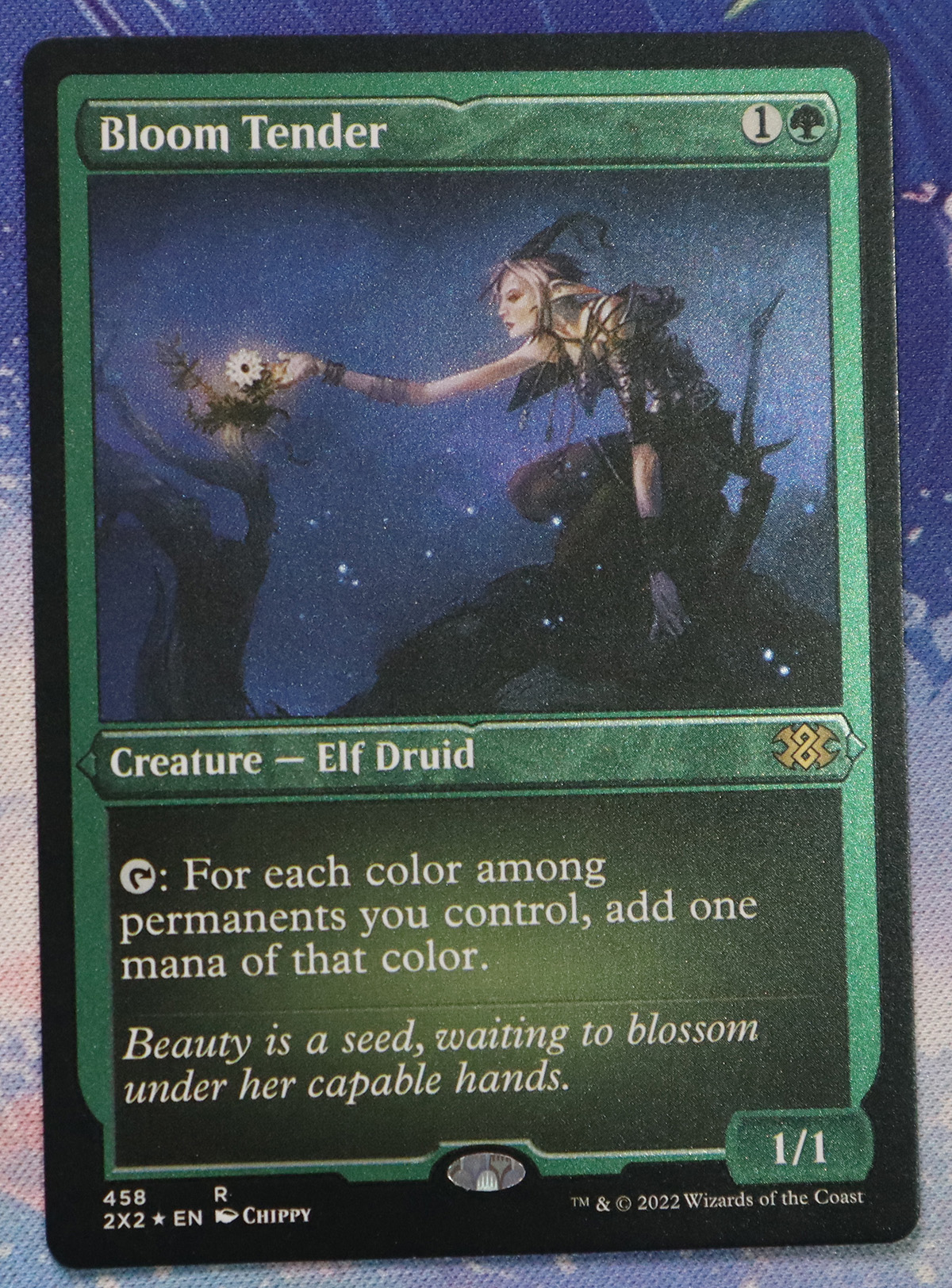 Bloom Tender #458 2X2 etched foil