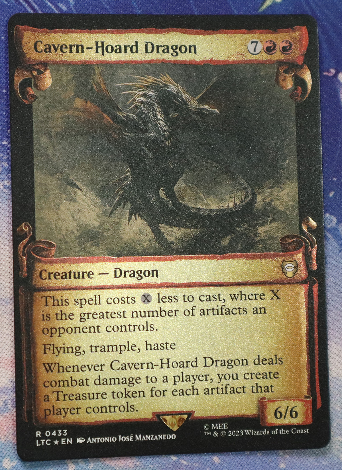 Cavern-Hoard Dragon LTC #433 Tales of Middle-earth Commander (LTC) silver foil