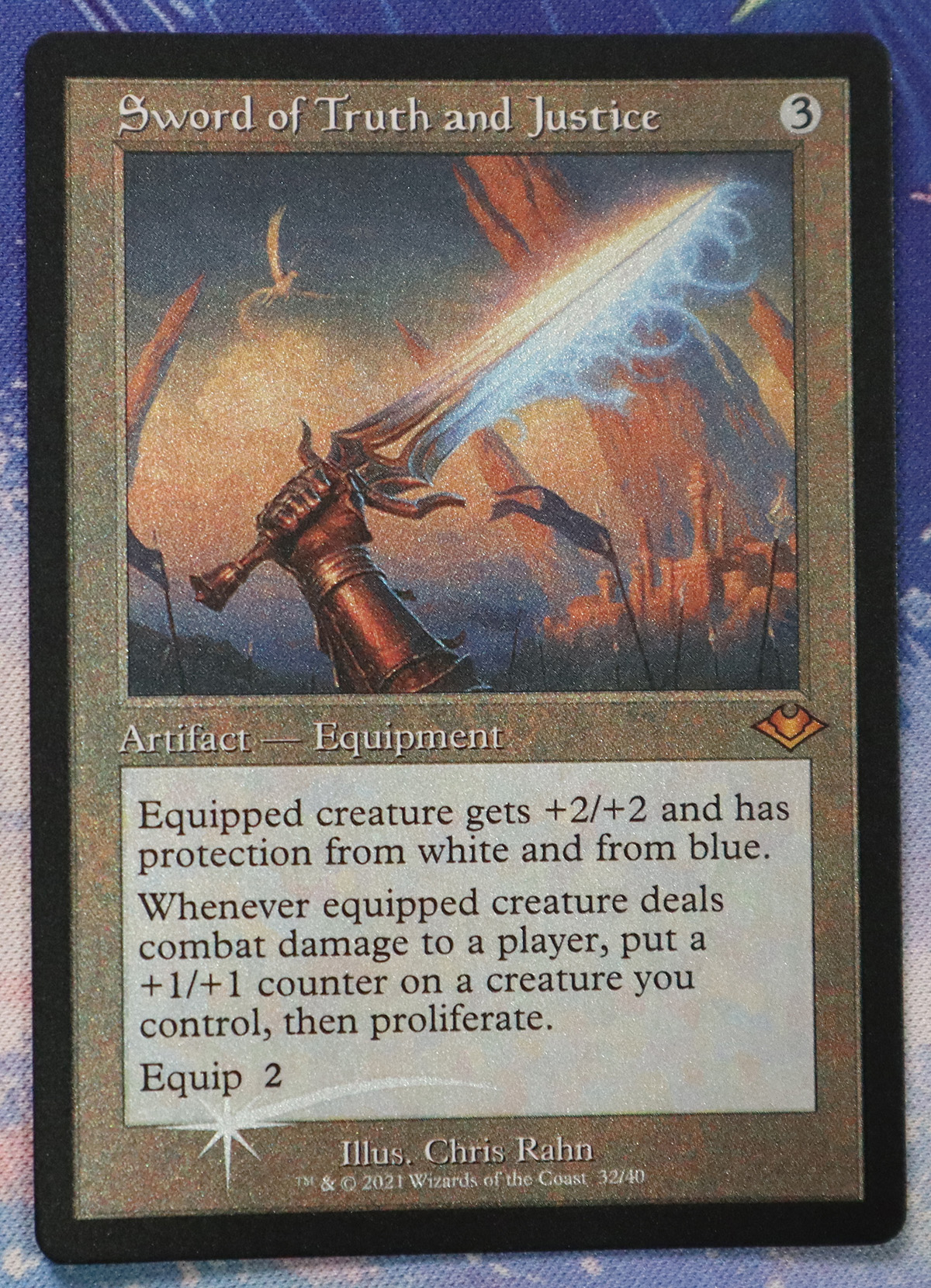 Sword of Truth and Justice #32 H1R etched foil