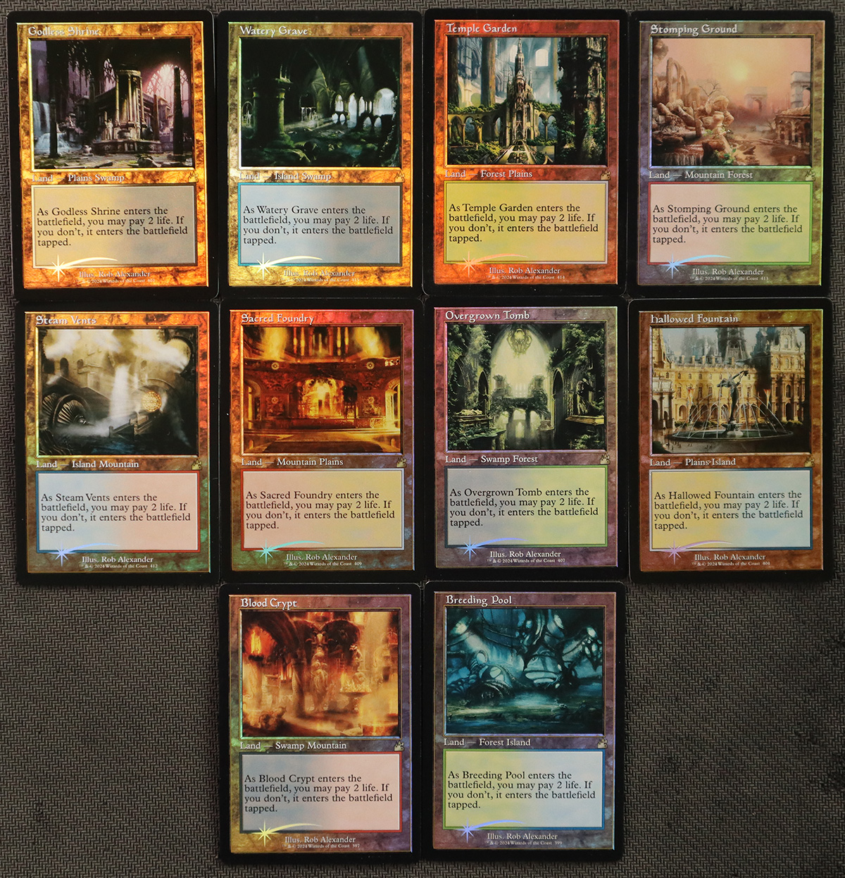 10 pieces per set RVR Retro land Foil bundle